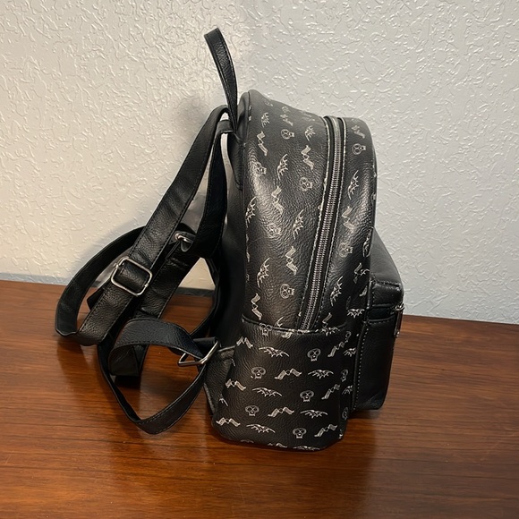 LOUNGEFLY The Nightmare Before Christmas Jack & Sally Graveyard Mini Backpack - Picture 3 of 11